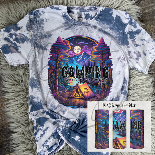 Camping is my Therapy ~ Tee & Tumbler Bundle