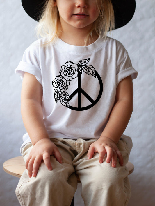 Peace Floral (Retro) ~ Toddler•Youth Tee