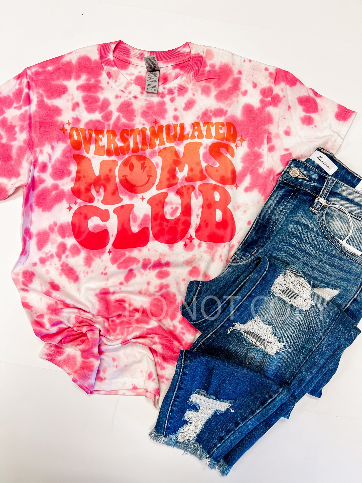 Overstimulated Moms Club ~ Dyed Sweatshirt•Tee