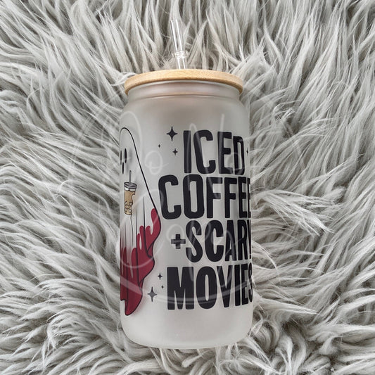 Iced Coffee and Scary Movies ~ Glass Can