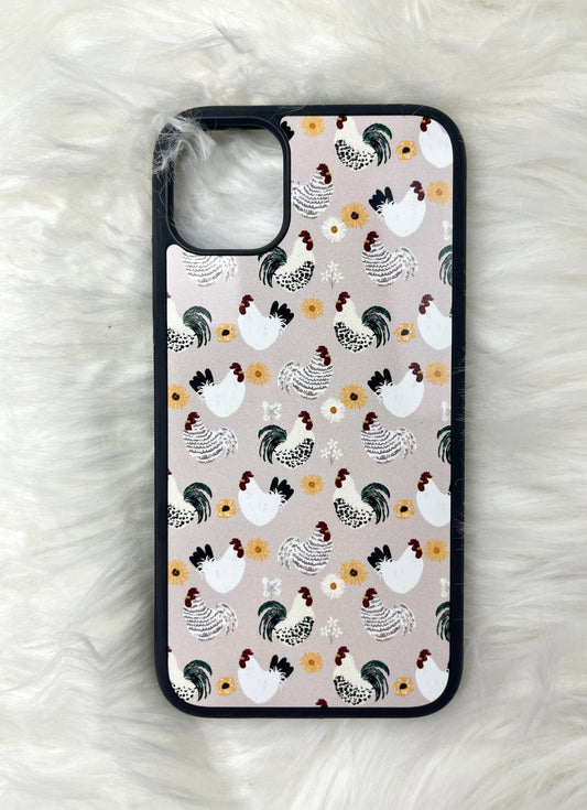 Floral Chicken ~ Case (Iphone)