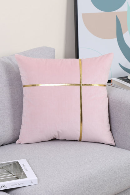 Crisscross Velvet Decorative Throw Pillow Case