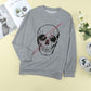 Halloween Skull and Lightning Graphic ~ Long-sleeve Tee