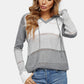 Color Striped Knitted Hoodie