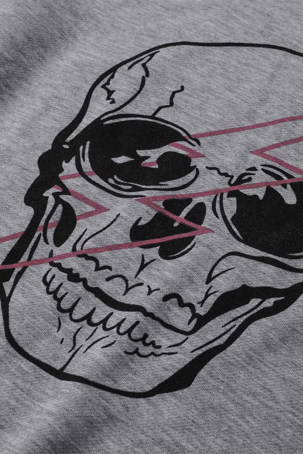 Halloween Skull and Lightning Graphic ~ Long-sleeve Tee