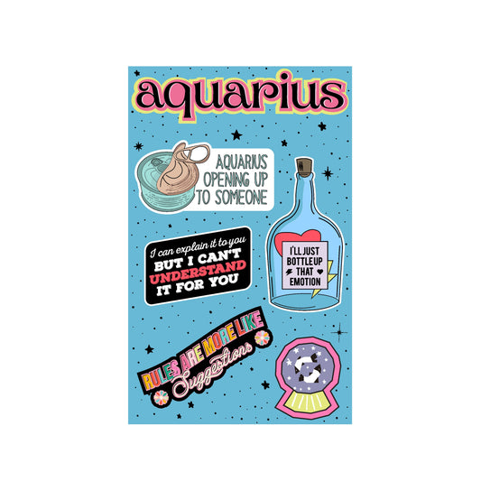 Aquarius Astrological ~ Sticker Sheet