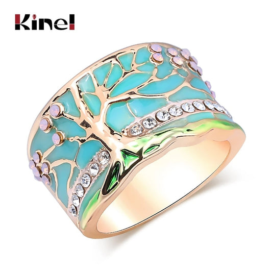 Lucky Tree “Opal Of Paradise” Enamel ~ Ring
