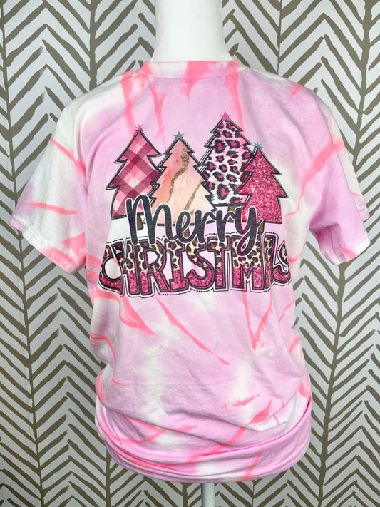 Merry Christmas Pink Leopard ~ Tee