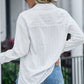 Textured Side Slit Long Sleeve Shirt