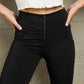 Baeful Zip Detail Skinny Long Jeans