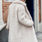 Button Front Collared Teddy Coat