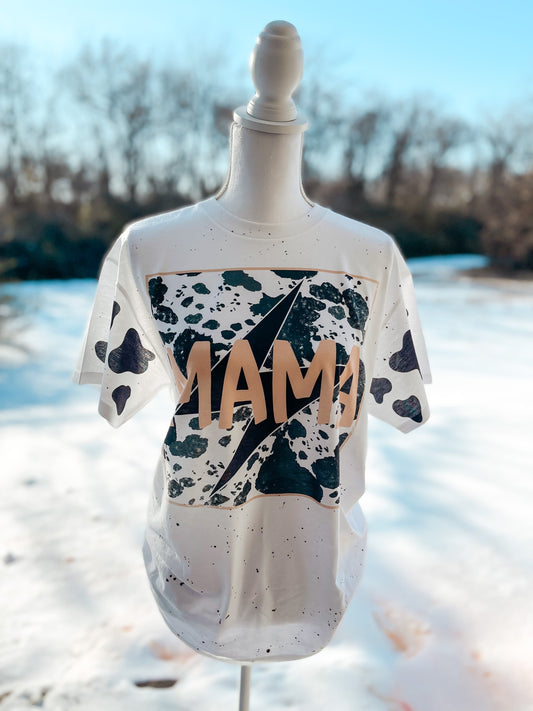 Cow Print Mama ~Sweatshirt•Tee