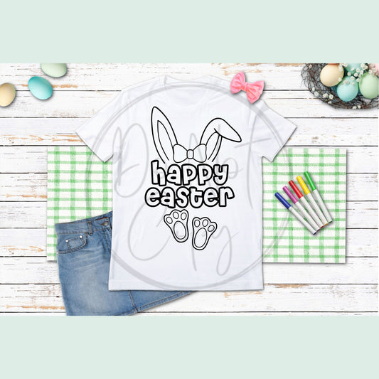 Happy Easter Bow ~ Coloring Youth Tee